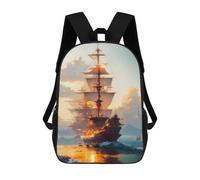 sinyumoney Sailing Into The Sunset -1 Mochila Escolar Infantil Estampada Para Adultos Y Niños, Mochila De Viaje Para El Día A Día 17inch