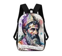 sinyumoney Saint Augustine of Hippo Mochila Escolar Resistente Al Agua, Mochila De Viaje, Bolsa Para Computadora Para La Escuela/trabajo/viajes 17inch