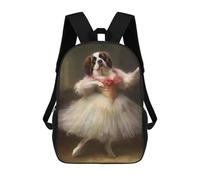sinyumoney Saint Bernard Ballerina Mochila Escolar Infantil De 17 Pulgadas Con Estampado 3D, Mochila Moderna Para Niños, Mochilas De Viaje, Bolsas Para Libros, Mochila Escolar Infantil