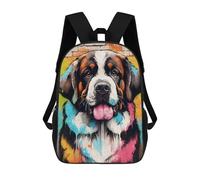 sinyumoney Saint Bernard Dog Graffiti Mochila Escolar Infantil Impresa En 3D Para Niños, Mochilas De Viaje, Bolsas Para Libros, Mochila Escolar Infantil 17inch