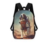 sinyumoney Saint Bernard Mars Mochilas Infantiles Impresas En 3D De 17 Pulgadas. Mochila Escolar Informal Impresa En 3D Para Niños De Primaria Y Secundaria.