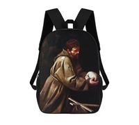 sinyumoney Saint Francis in Prayer Mochilas Escolares Resistentes Al Agua Mochila Escolar De Negocios - Perfecta Para Viajes, Trabajo Y Uso Diario 17inch