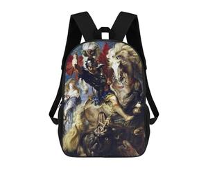 sinyumoney Saint George And Dragon Mochila Ligera Para Aeropuerto, Estudiantes Universitarios, Niñas, Niños Y Adolescentes 17inch