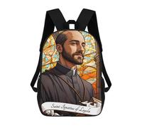 sinyumoney Saint Ignatius of Loyola Mochila Escolar/de Negocios Resistente Para Portátil Para Niños/niñas/adolescentes 17inch