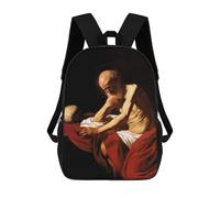 sinyumoney Saint Jerome in Penitence Mochila Infantil Para Niñas Y Niños, Mochila De Día, Escuela Primaria, Perfecta Para La Vuelta Al Cole O Educación Física, Regalos Y Viajes 17inch