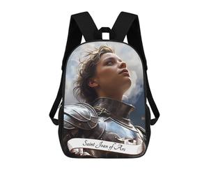sinyumoney Saint Joan of Arc Mochila Escolar Infantil Estampada Para Adultos Y Niños, Mochila De Viaje Para El Día A Día 17inch