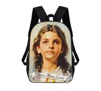 Sinyumoney Saint Michael Archangel Mochila Infantil Moda Y Divertida Mochila Para Niños Y Adolescentes, Bolsa De Escuela Impresa 3D Para Niños, Santa María Goretti, 17"