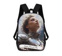 Sinyumoney Saint Michael Archangel Mochila Infantil Moda Y Divertida Mochila Para Niños Y Adolescentes, Bolsa De Escuela Impresa 3D Para Niños, San Juan del Arco, 17"