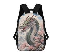 sinyumoney Sakura Dragon Chinese Mochila Escolar Para Niños Mochila Escolar Impresa En 3D Mochila Escolar De Moda Para Niños De Primaria Y Secundaria 17inch