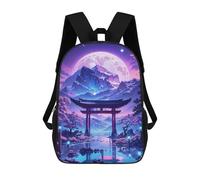 sinyumoney Sakura Moonlit Lake Mochilas Para Niños Mochila Escolar De Moda Mochila Escolar Impresa En 3D Para Niños Estudiantes De Primaria Y Secundaria 17inch
