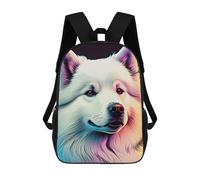 sinyumoney Samoyed Dog Animal Mochilas Para Niños Mochila Escolar Mochila Escolar Impresa En 3D Para Niños Estudiantes De Primaria Y Secundaria 17inch