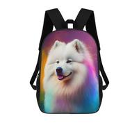 sinyumoney Samoyed Dog Colorful Mochila Infantil Con Impresión 3D, Mochila Escolar Para Niños, Mochila Informal Divertida Para Niños Y Adolescentes 17inch