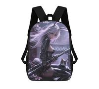 sinyumoney Samurai Cat Warrior in Leather Mochila Escolar Infantil De 17 Pulgadas, Impresa En 3D, Estilo Casual, Para Niños, Ideal Para Viajes, Como Mochila Escolar O Para Llevar Libros.