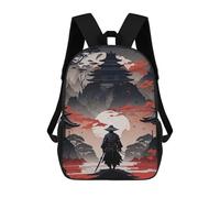 sinyumoney Samurai Japanese Landscape 17inch Mochila Escolar Impresa En 3D Para Niños, Mochila Escolar Informal De Moda, Mochilas De Viaje Para Niños Y Estudiantes.