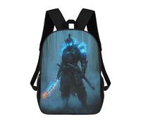 sinyumoney Samurai Warrior with Glowing Sword 17inch Mochila Escolar Impresa En 3D Para Niños, Mochila Escolar Informal De Moda, Mochilas De Viaje Para Niños Y Estudiantes.
