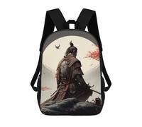 sinyumoney Samurai Warrior with Sword Mochilas De 17 Pulgadas Para Niños, Mochilas Escolares Impresas En 3D Para Estudiantes De Primaria Y Secundaria, Para Niños Y Niñas.