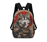 sinyumoney Samurai Wolf Armor Art Print-1 17inch Mochila Escolar Impresa En 3D Para Niños, Mochila Escolar Informal De Moda, Mochilas De Viaje Para Niños Y Estudiantes.