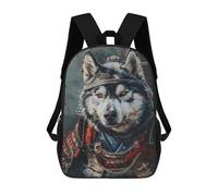 sinyumoney Samurai Wolf Armor Art Print Mochila Escolar Infantil De 17 Pulgadas Con Estampado 3D De Películas De Anime Para Niños, Mochila De Viaje, Mochila Escolar Infantil