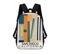sinyumoney San Diego California 17inch Mochilas Escolares Impresas En 3D, Mochilas Escolares De Moda Para Niños De Primaria Y Secundaria