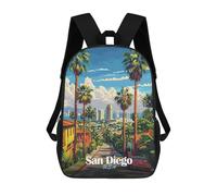 sinyumoney San Diego Cityscape Mochila Escolar Mochila Para Niños Impresa En 3D Mochilas Infantiles Para Niños Y Niñas Mochilas Escolares Mochilas De Viaje Para Niños 17inch
