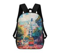 sinyumoney San Francisco Art Mochila Escolar, Mochila Infantil Para Niños Y Adolescentes, Regalos, Mochilas De Día Con Impresión 3D, Mochila Escolar, Mochila Para Libros 17inch