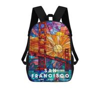 sinyumoney San Francisco Mochila Escolar Mochila Para Niños Impresa En 3D Mochilas Infantiles Para Niños Y Niñas Mochilas Escolares Mochilas De Viaje Para Niños 17inch