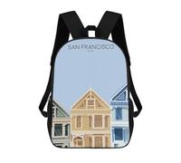 sinyumoney San Francisco Snippet Mochilas Infantiles Mochila Escolar Mochila Impresa En 3D Para Niños Mochilas De Viaje Bolsas Para Libros Mochila Escolar Para Niños 17inch
