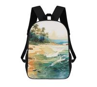 sinyumoney Sandy Tropical Beach Day Mochila Infantil, Mochila Escolar Infantil, Mochilas Escolares Impresas En 3D Para Niños Y Estudiantes Adolescentes 17inch