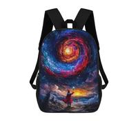 sinyumoney Santa And The Cosmic Spiral Mochila Para Niños, Adolescentes Y Estudiantes, Mochilas Para Niñas, Mochilas Para Niños Pequeños, Primaria Y Secundaria 17inch