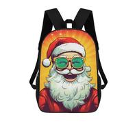 sinyumoney Santa Christmas Vibes Mochila, Mochila Escolar Impresa En 3D, Bolsa Para El Almuerzo Escolar, Mochila De Viaje, Mochila Para Amigos, Mochila Escolar Para Niñas Y Niños 17inch