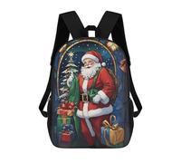 sinyumoney Santa Claus Christmas Mochila Escolar Para Niños, Mochila Escolar De Gran Capacidad Para Niños, Mochila Escolar 3D, Regalos Para Niños 17inch