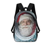 sinyumoney Santa Claus Peeking Through Mochilas Escolares Para Niños Y Niñas, Mochilas Deportivas Informales Para Primaria, Mochilas De Gran Capacidad Para Libros 17inch
