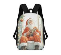 sinyumoney Santas Christmas Break Mochila Escolar Impresa En 3D Mochilas Informales Para Niños Mochila Escolar Impresa En 3D Para Niños De Primaria Y Secundaria 17inch