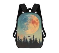 sinyumoney Santas Flight Under Giant Moon Christmas Mochila Escolar Impresa En 3D Para Niños, Mochila Escolar, Mochilas De Viaje, Bolso Informal De Moda Para Niños Y Estudiantes 17inch