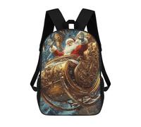 sinyumoney Santas Golden Sleigh Mochila Escolar Secundaria Informal Para Viajes, Bolsos Escolares Para Adolescentes, Chicas, Chicos, Mujeres Y Hombres 17inch