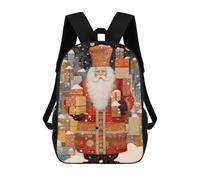 sinyumoney Santas Snowy Surprise Mochila Infantil, Mochila Escolar Impresa En 3D, Mochila Para Niños Y Niñas, Mochila Escolar Ajustable Para La Escuela Primaria 17inch