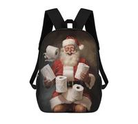 sinyumoney Santas Toilet Paper Crisis Mochila Escolar Impresa En 3D Mochilas Informales Para Niños Mochila Escolar Impresa En 3D Para Niños De Primaria Y Secundaria 17inch
