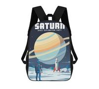 sinyumoney Saturn Space Exploration Party Mochila Infantil Para Niñas, Mochila Escolar 3D, Mochila Para Niños Pequeños, Mochila Informal De Día, Mochila Escolar De Moda 17inch
