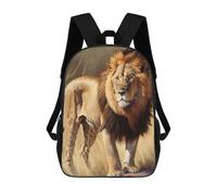sinyumoney Savanna Lion Oil Paint Mochilas Infantiles Mochila Escolar Mochila Impresa En 3D Para Niños Mochilas De Viaje Bolsas Para Libros Mochila Escolar Para Niños 17inch