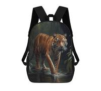 sinyumoney Savanna Tiger Oil Paint Mochilas Para Niños Y Estudiantes, Mochilas Escolares Impresas En 3D, Mochilas Para Estudiantes De Primaria Y Secundaria, Mochilas Para Niños Y Niñas 17inch