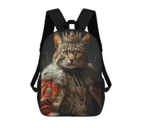 sinyumoney Savannah Cat King Mochila, Mochila Infantil, Mochila Escolar Para Estudiantes, Mochila Para Libros, Mochila Escolar Impresa En 3D Para Niños Y Niñas 17inch