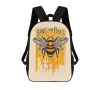 sinyumoney Save The Bees Mochila Escolar Mochila De Día Mochila De Negocios Mochila Impermeable Para Libros Para Niños/Niñas/Adolescentes 17inch