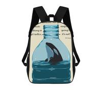sinyumoney Save The Ocean Mochila Escolar Infantil Impresa En 3D Para Niños, Mochilas De Viaje, Bolsas Para Libros Para Niños Estudiantes De Primaria 17inch
