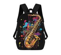 sinyumoney Saxophone Colorful Mochilas Para Niños, Mochilas Escolares Personalizadas En 3D Para Niños Y Niñas, Mochilas Escolares Grandes, Mochilas Informales Para El Día A Día 17inch