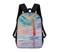 sinyumoney Scarlet Sail Mochila Escolar Para Niños Con Impresión 3D, Mochila Moderna Para Niños Y Niñas, Mochila Informal Para Estudiantes. 17inch