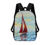 sinyumoney Scarlet Sails of Dawn 17inch Mochilas Escolares Impresas En 3D, Mochilas Escolares De Moda Para Niños De Primaria Y Secundaria