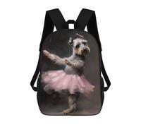 sinyumoney Schnauzer Ballerina Mochilas Infantiles Mochila Escolar Impresa En 3D Para Niños Mochilas De Viaje Bolsas Para Libros Para Niños 17inch Mochila Escolar