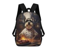 sinyumoney Schnauzer Chef Mochila Escolar Para Niñas Mochila Impermeable Mochila Informal De Día Mochila Ligera Para Niño Y Niña Mochila Escolar 17inch