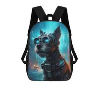 sinyumoney Schnauzer Cyberpunk Mochila Ronaldo, Mochila Infantil, Mochila Escolar Para Estudiantes, Mochila Para Libros, Mochila Escolar Impresa En 3D Para Niños Y Niñas, 17inch