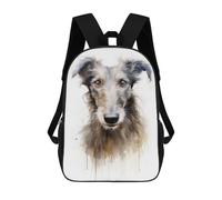 sinyumoney Scottish Deerhound Dog Mochila Escolar Infantil Estampada Para Adultos Y Niños, Mochila De Viaje Para El Día A Día 17inch